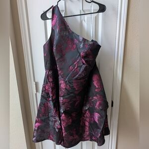 Elegant One Shoulder Floral Dress